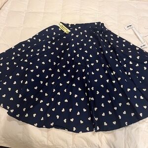 Unique vintage retro full heart pattern skirt